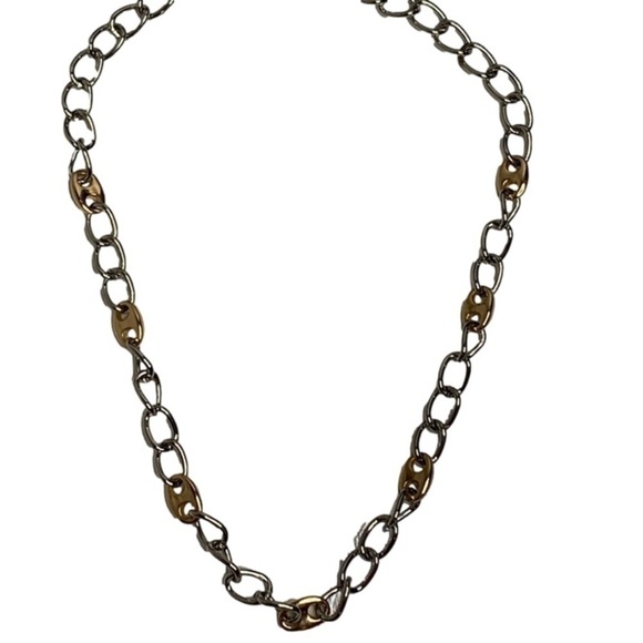 Golden silver chain necklace - Picture 1 of 5